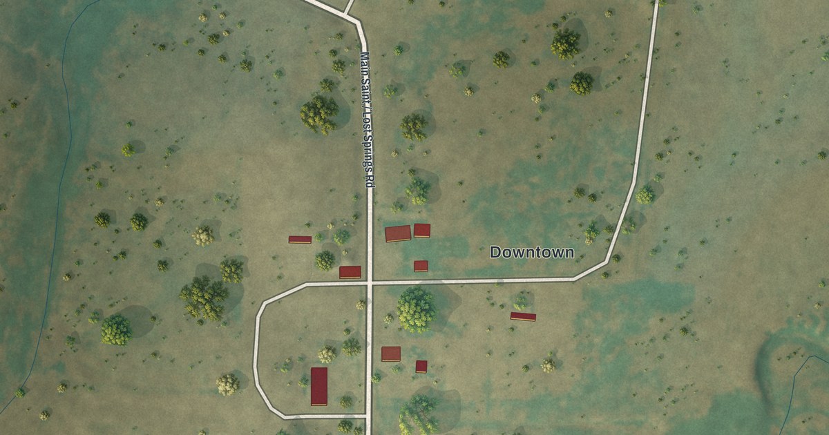 Map of Lost Springs, Wyoming in 2026