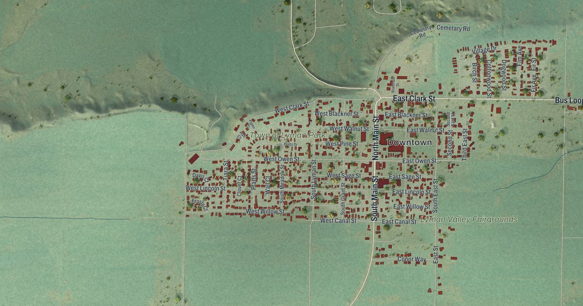 Map of Lyman, Wyoming in 2026