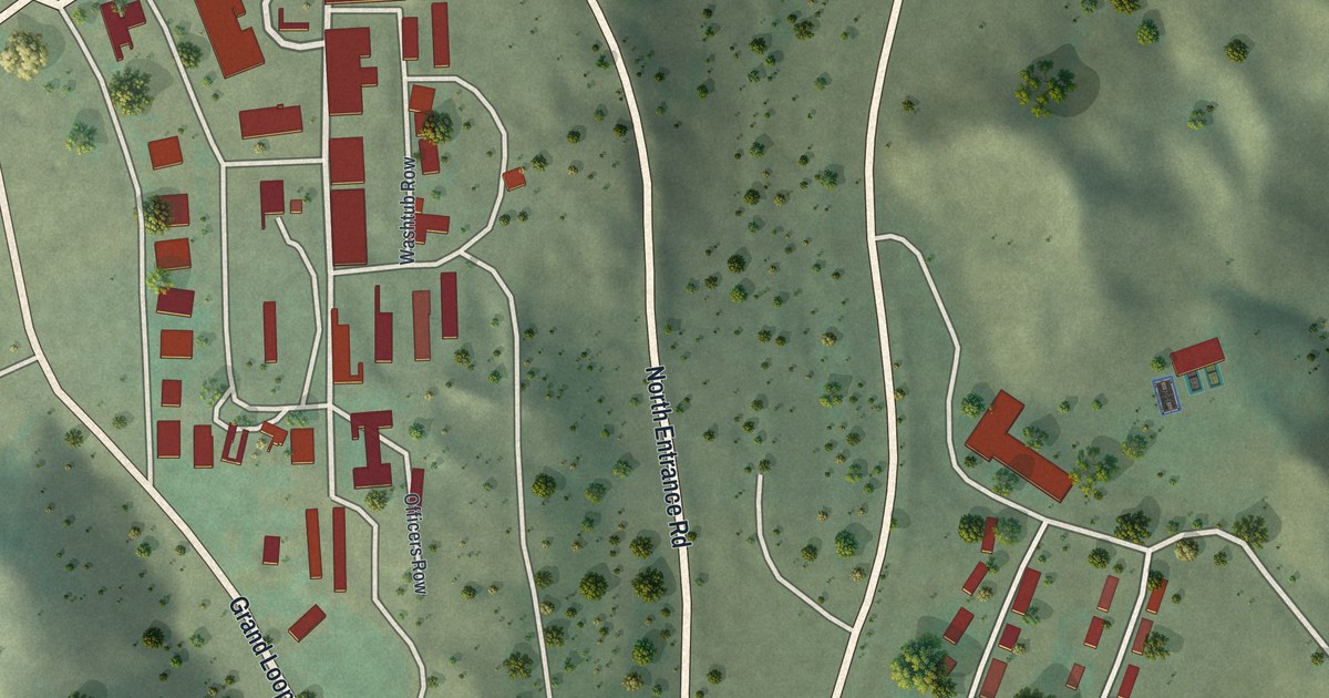 Map of Mammoth, Wyoming in 2026