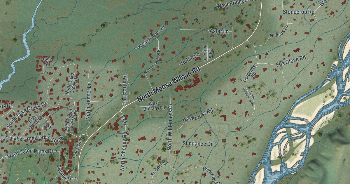 Map of Moose Wilson Road, Wyoming in 2026