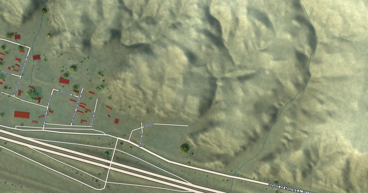Map of Point of Rocks, Wyoming in 2026