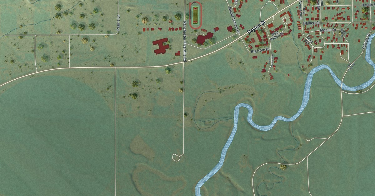 Map of Ranchester, Wyoming in 2026