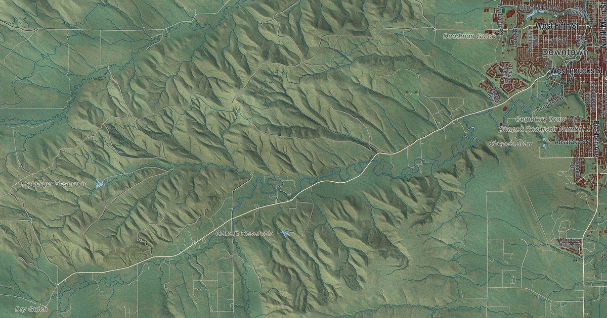 Map of Sheridan, Wyoming in 2026