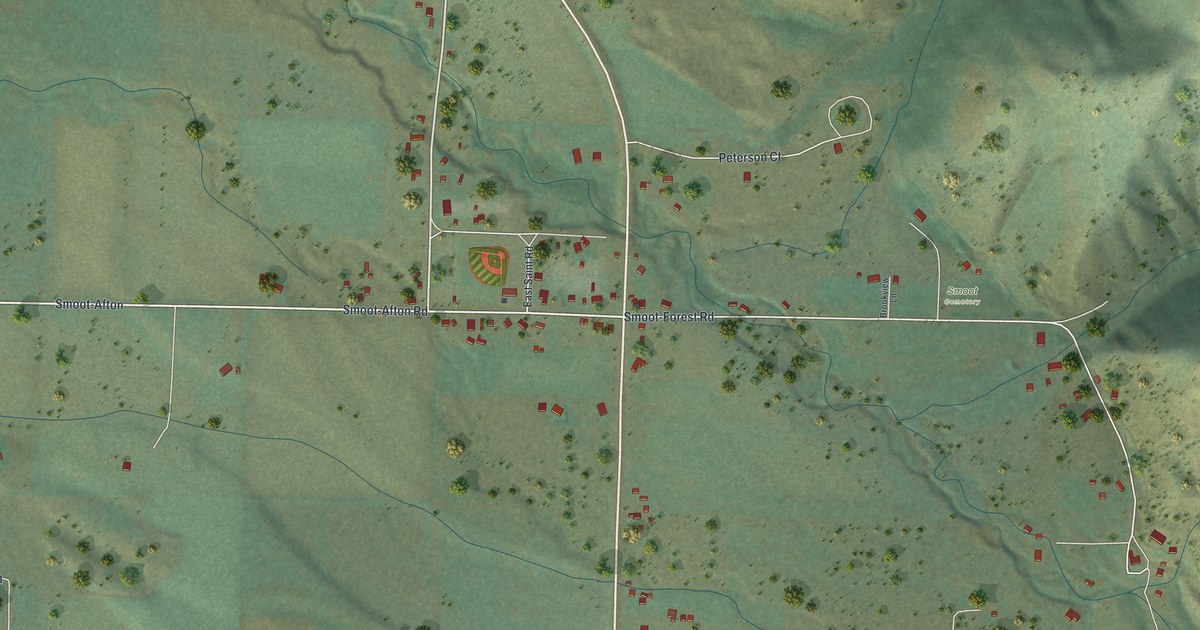 Map of Smoot, Wyoming in 2026