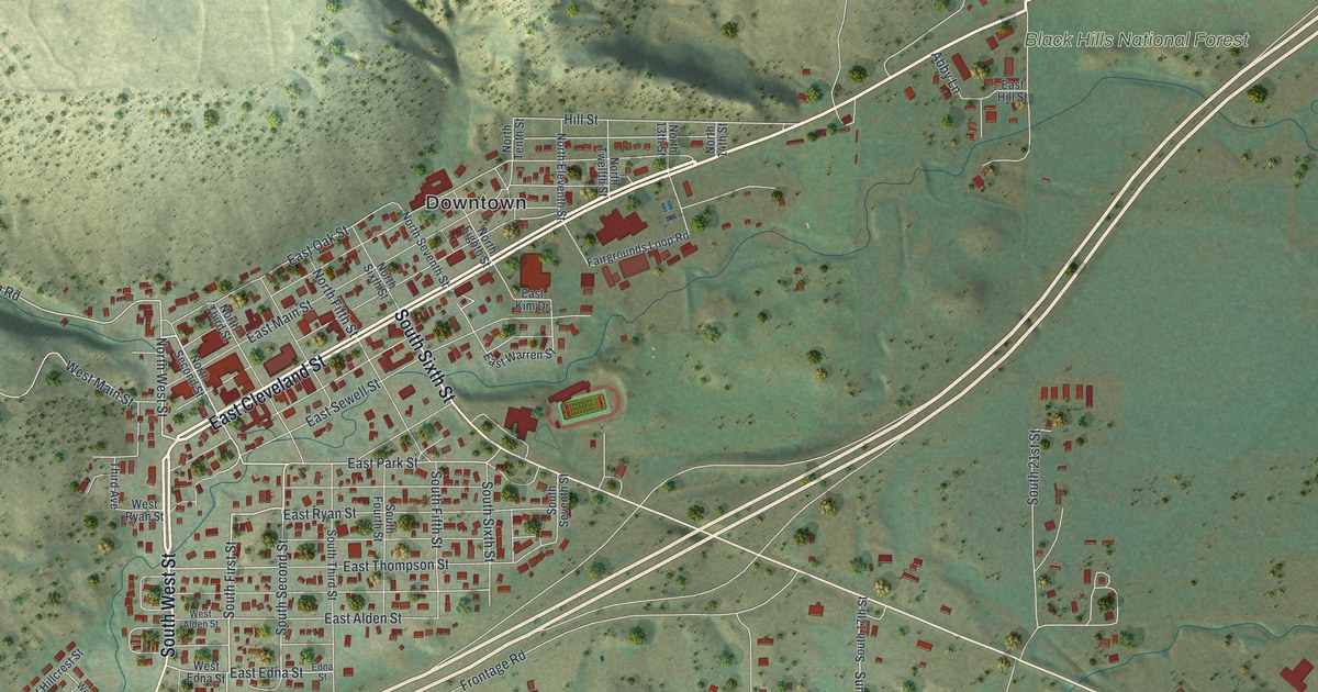 Map of Sundance, Wyoming in 2026
