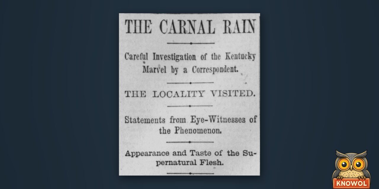 In 1876, Meat Fell From a Clear Sky Onto a Kentucky Farm