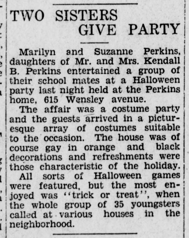 "Two Sisters Give Party," Imperial Valley Press, October 31, 1933, page 2.